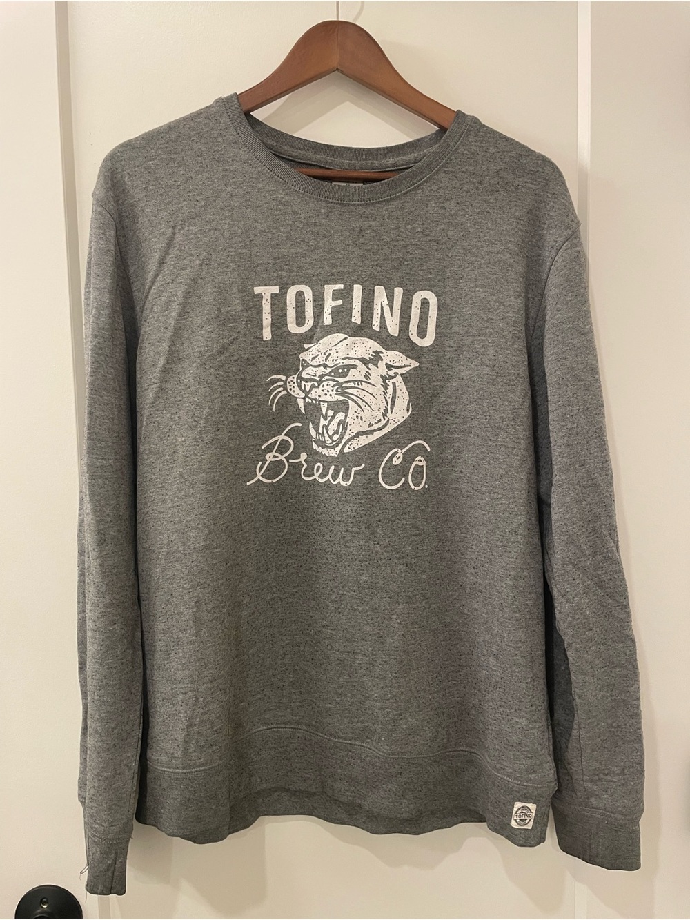 Men's Gray Tofino Brew Co. Crewneck Sweatshirt